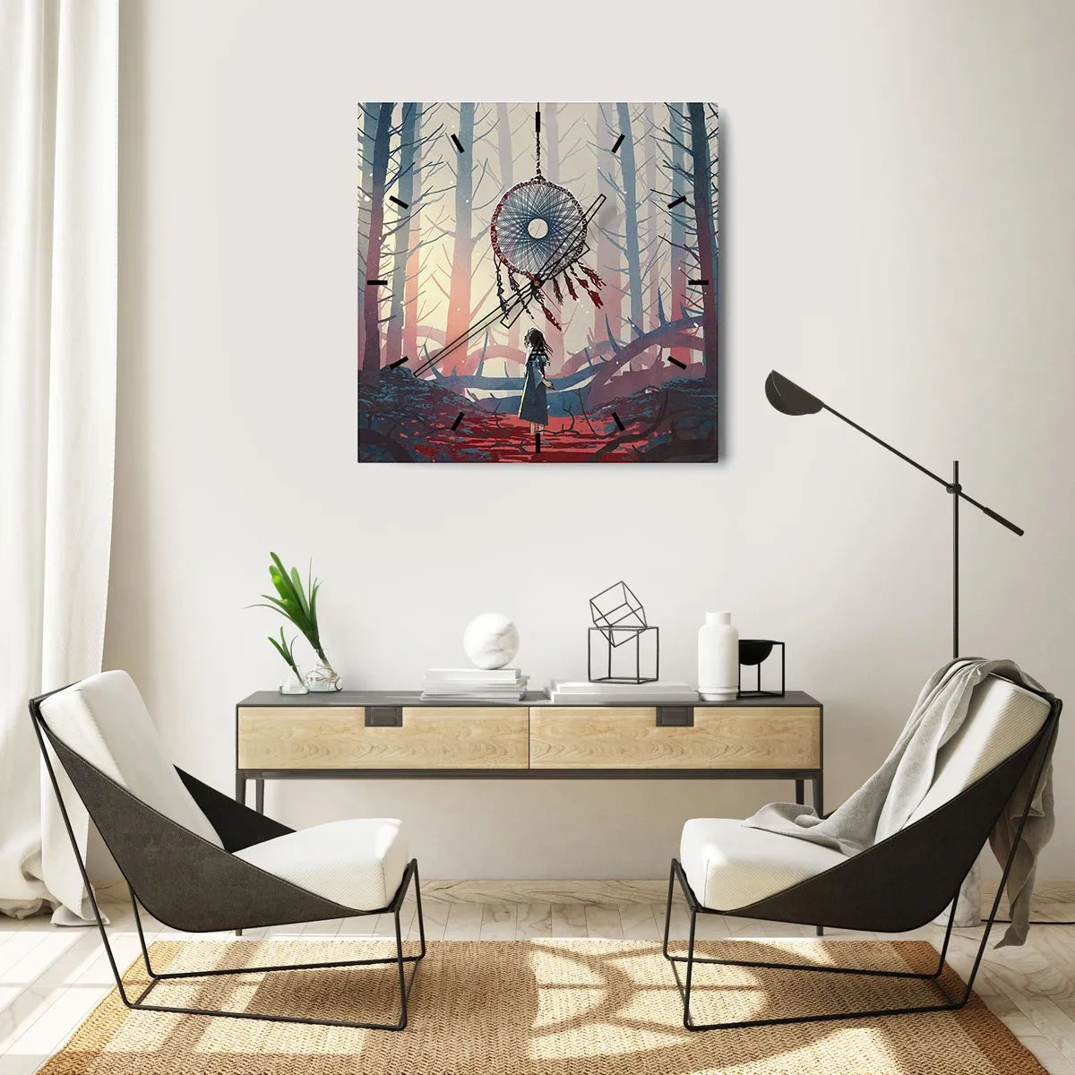 Wandklok - Klok - Een geheim ritueel van geluk - 40x40 cm