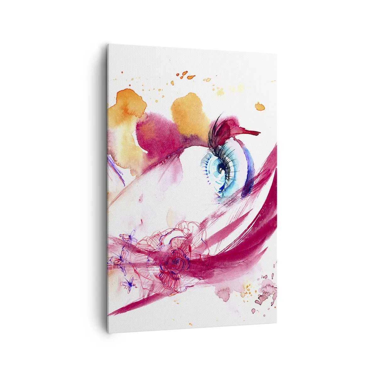 Schilderen op canvas - De wereld gedijt in nabijheid - 80x120 cm