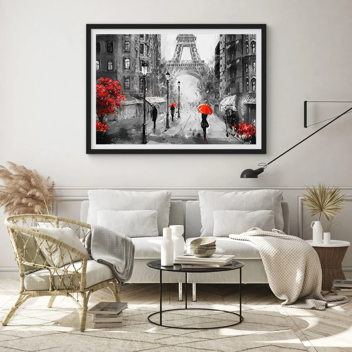 Poster in een zwarte lijst - Alle wegen leiden naar haar - 70x50 cm