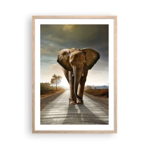 Een poster in een licht eiken lijst - En helemaal niet in een porseleinen pakhuis - 50x70 cm