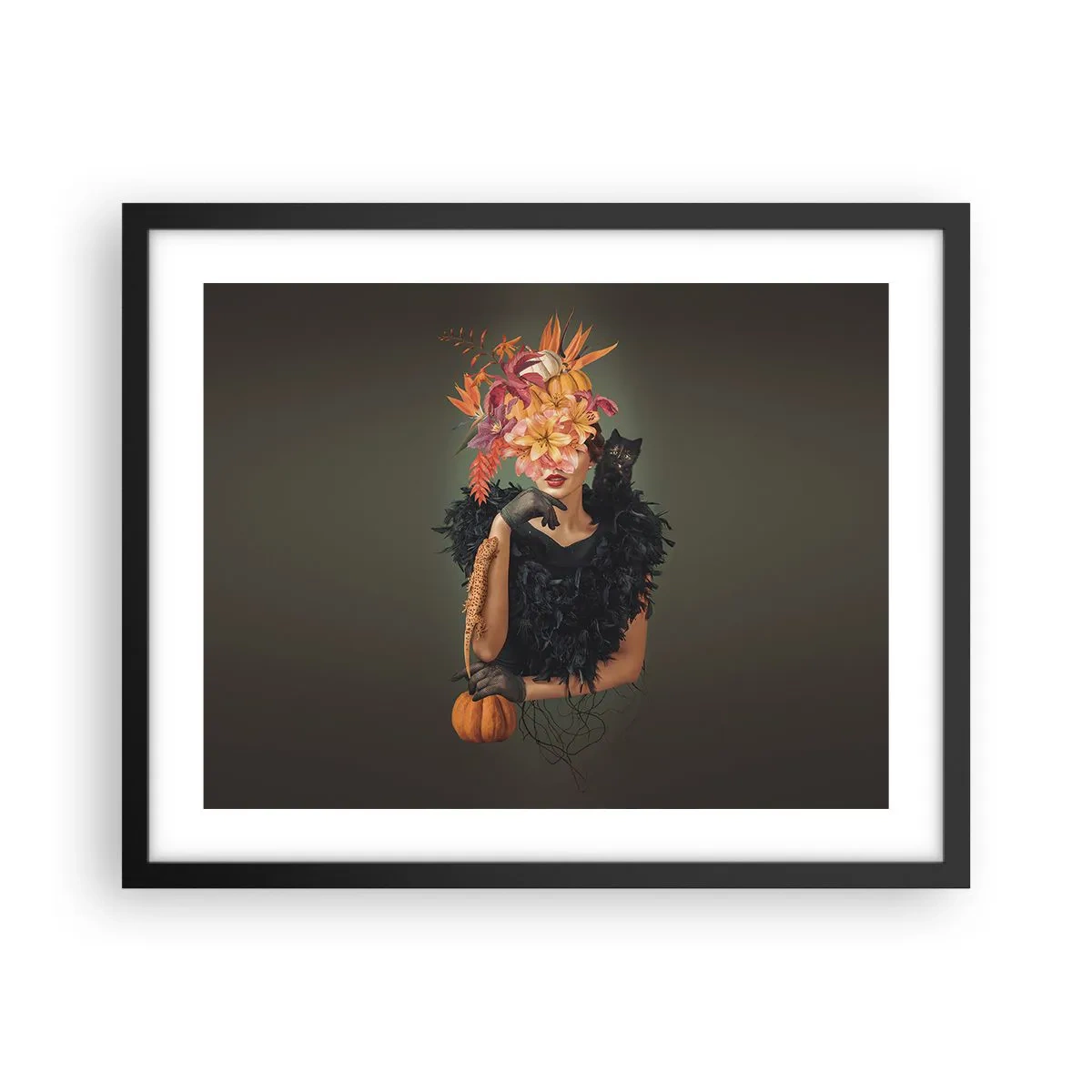 Poster in een zwarte lijst - De spreuk van een heks - 50x40 cm
