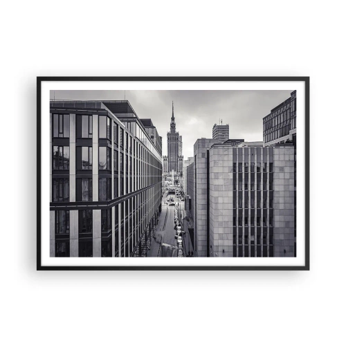 Poster in een zwarte lijst - Warschau vallei - 100x70 cm