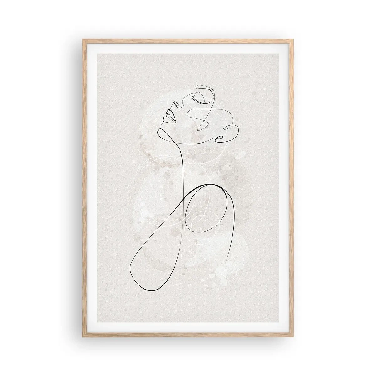 Een poster in een licht eiken lijst - De spiraal van schoonheid - 70x100 cm