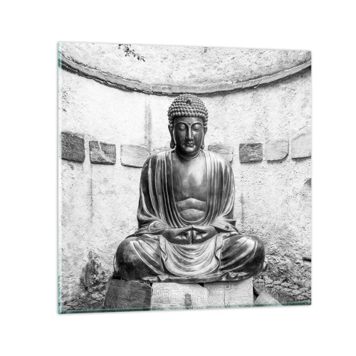 Schilderen op glas - Aan de bron van vrede - 40x40 cm