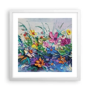 Poster in een witte lijst - Helemaal geen stilleven - 40x40 cm