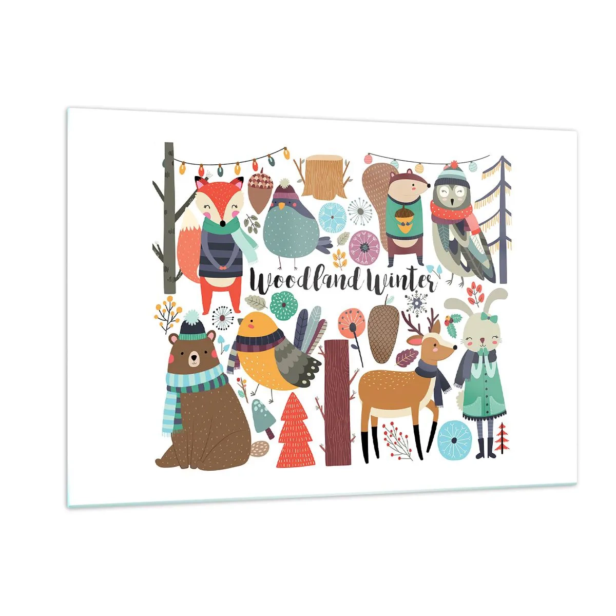 Schilderen op glas - Sprookjesvakantie in het bos - 120x80 cm