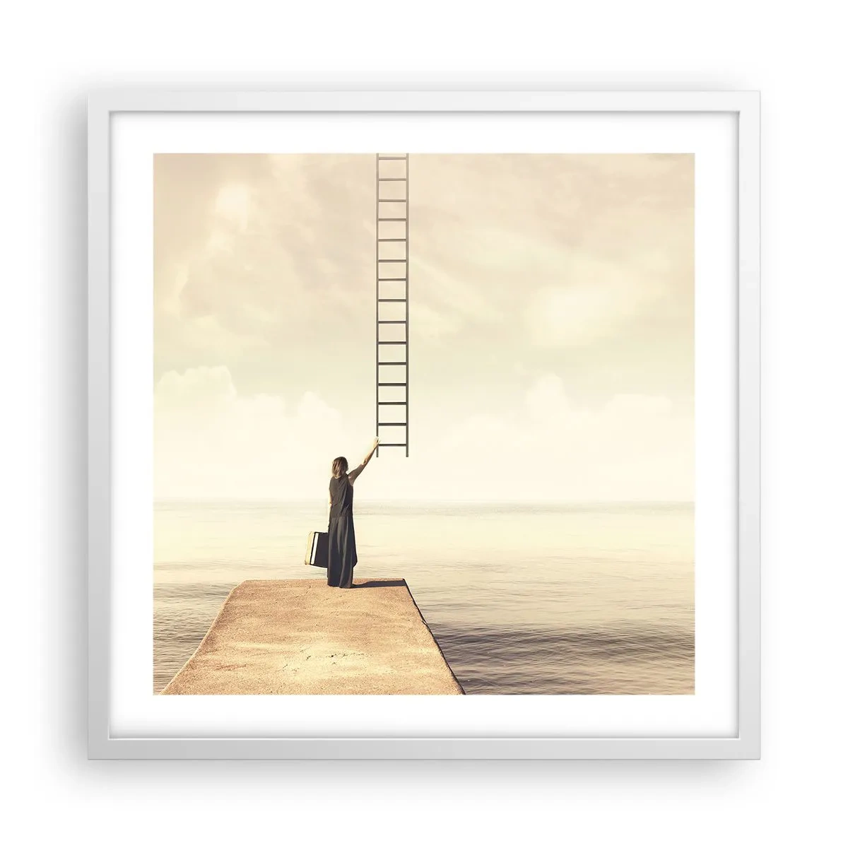 Poster in een witte lijst - Een magische reis - 50x50 cm
