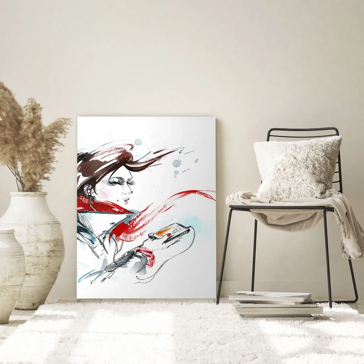 Schilderen op glas - Er speelt iets in mij - 80x120 cm