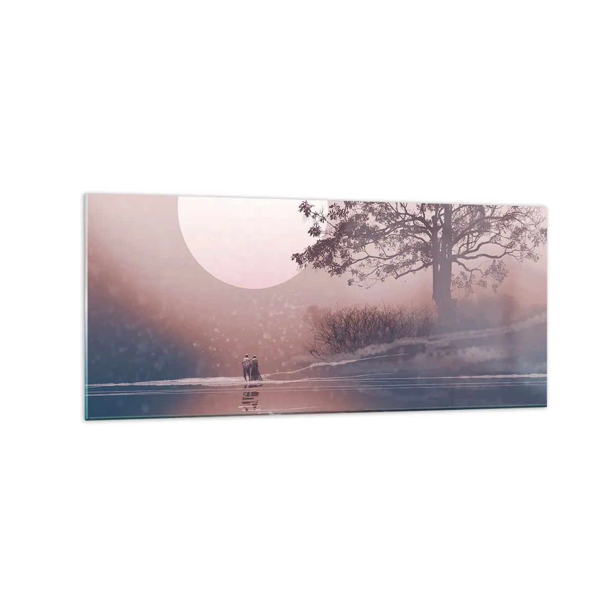 Schilderen op glas - nacht wonderen - 120x50 cm