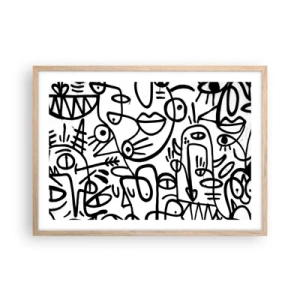 Een poster in een licht eiken lijst - Gezichten en luchtspiegelingen - 70x50 cm