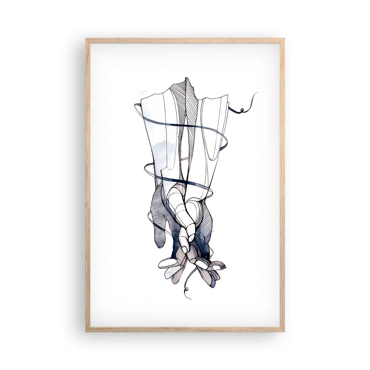 Een poster in een licht eiken lijst - Touch-studie - 61x91 cm