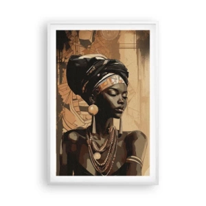 Poster in een witte lijst - Afrikaanse majesteit - 61x91 cm