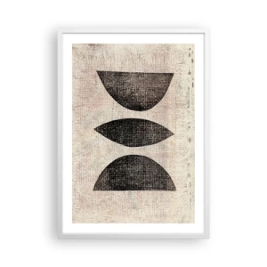 Poster in een witte lijst - etnische abstractie - 50x70 cm