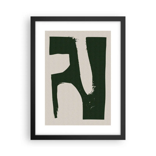 Poster in een zwarte lijst - Baaien van wit - 30x40 cm