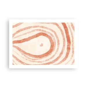 Poster - Koraalcirkels – compositie - 70x50 cm