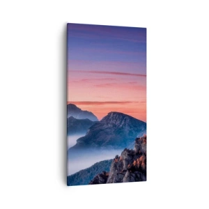 Schilderen op canvas - Over de valleien - 55x100 cm