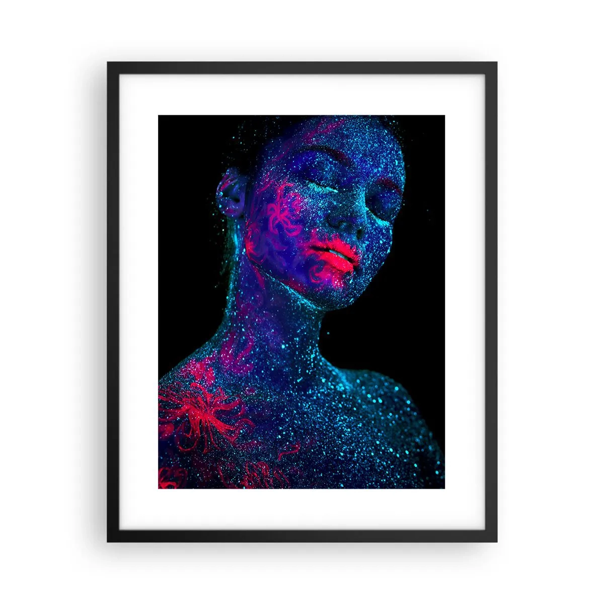 Poster in een zwarte lijst - in sterrenstof - 40x50 cm