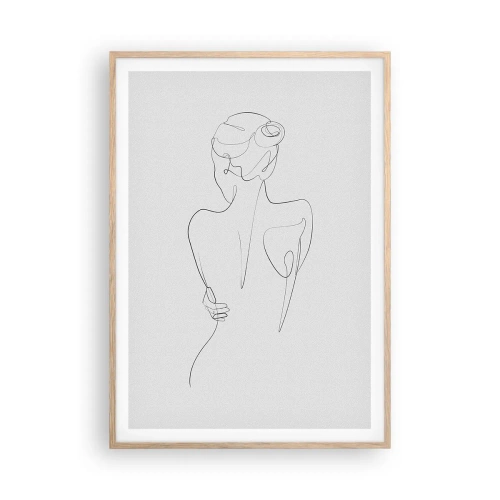 Een poster in een licht eiken lijst - Lichaamsmuziek - 70x100 cm