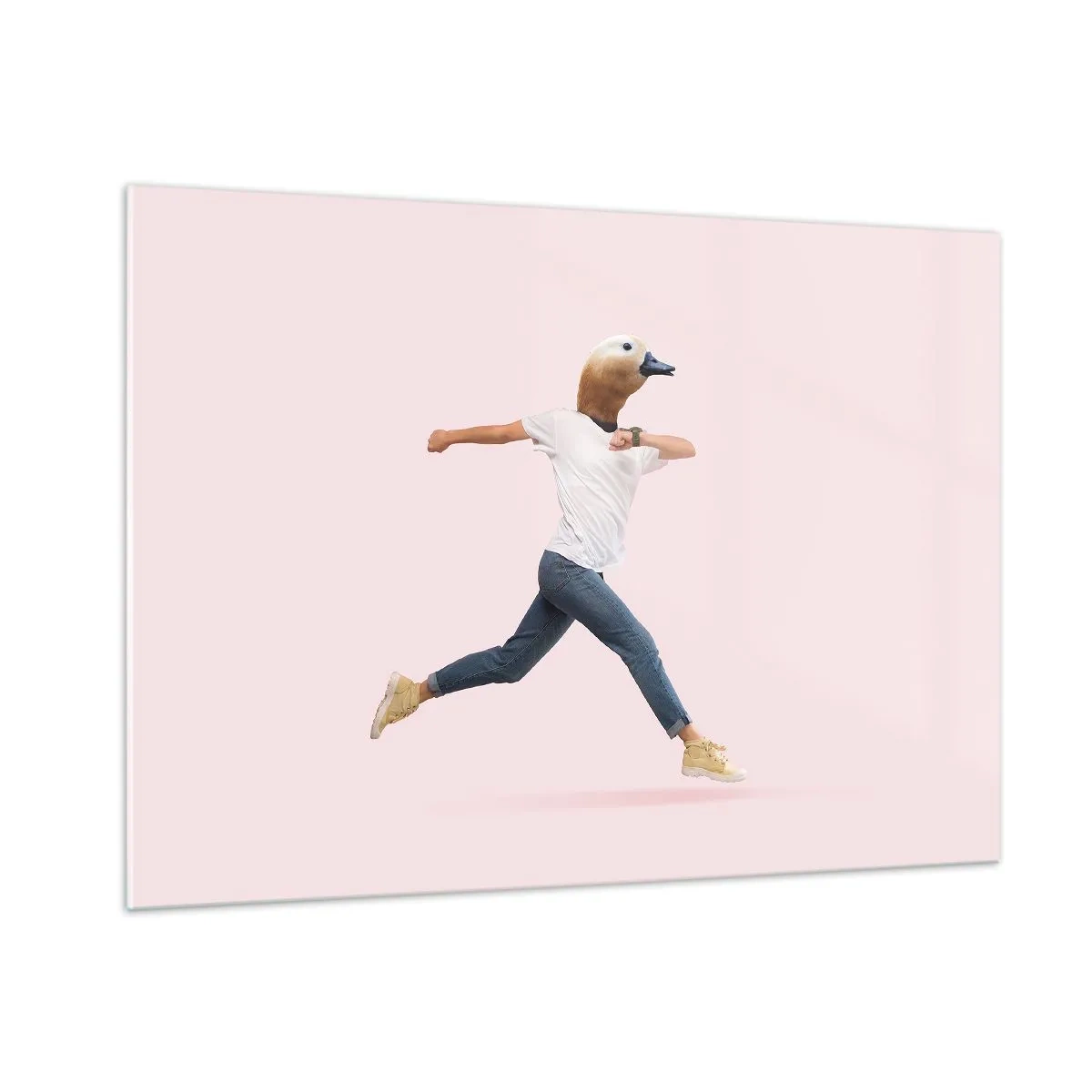 Schilderen op glas - Een snufje absurditeit - 100x70 cm