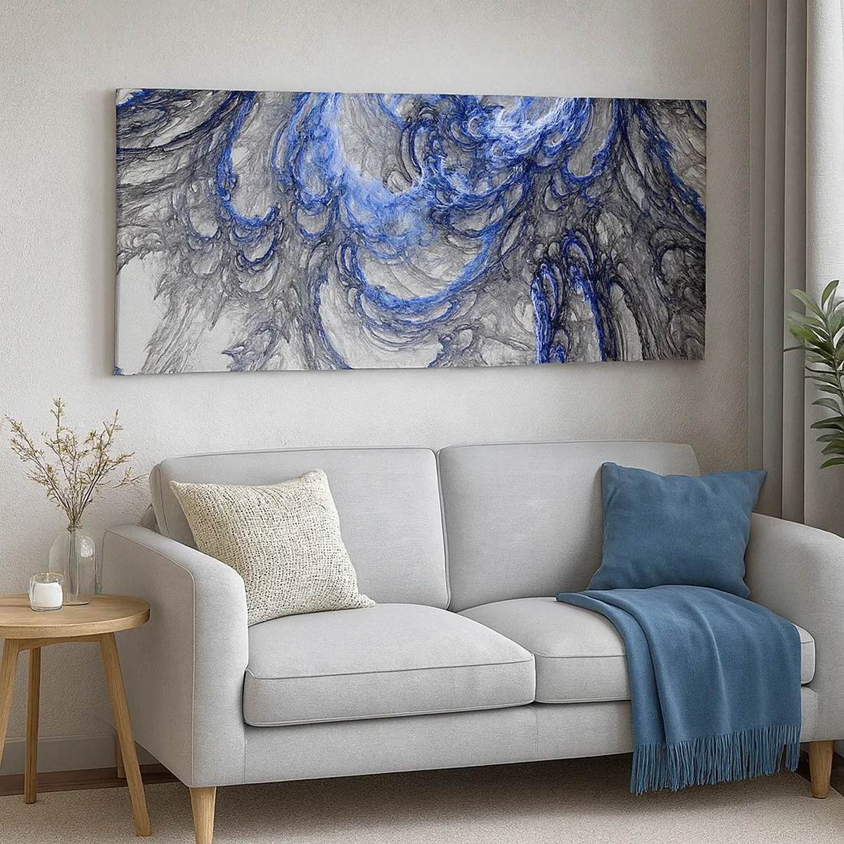 Schilderen op canvas - De geboorte van een golf - 30x30 cm