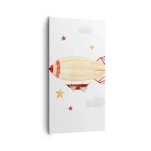 Schilderen op canvas - Luchtschip - 65x120 cm