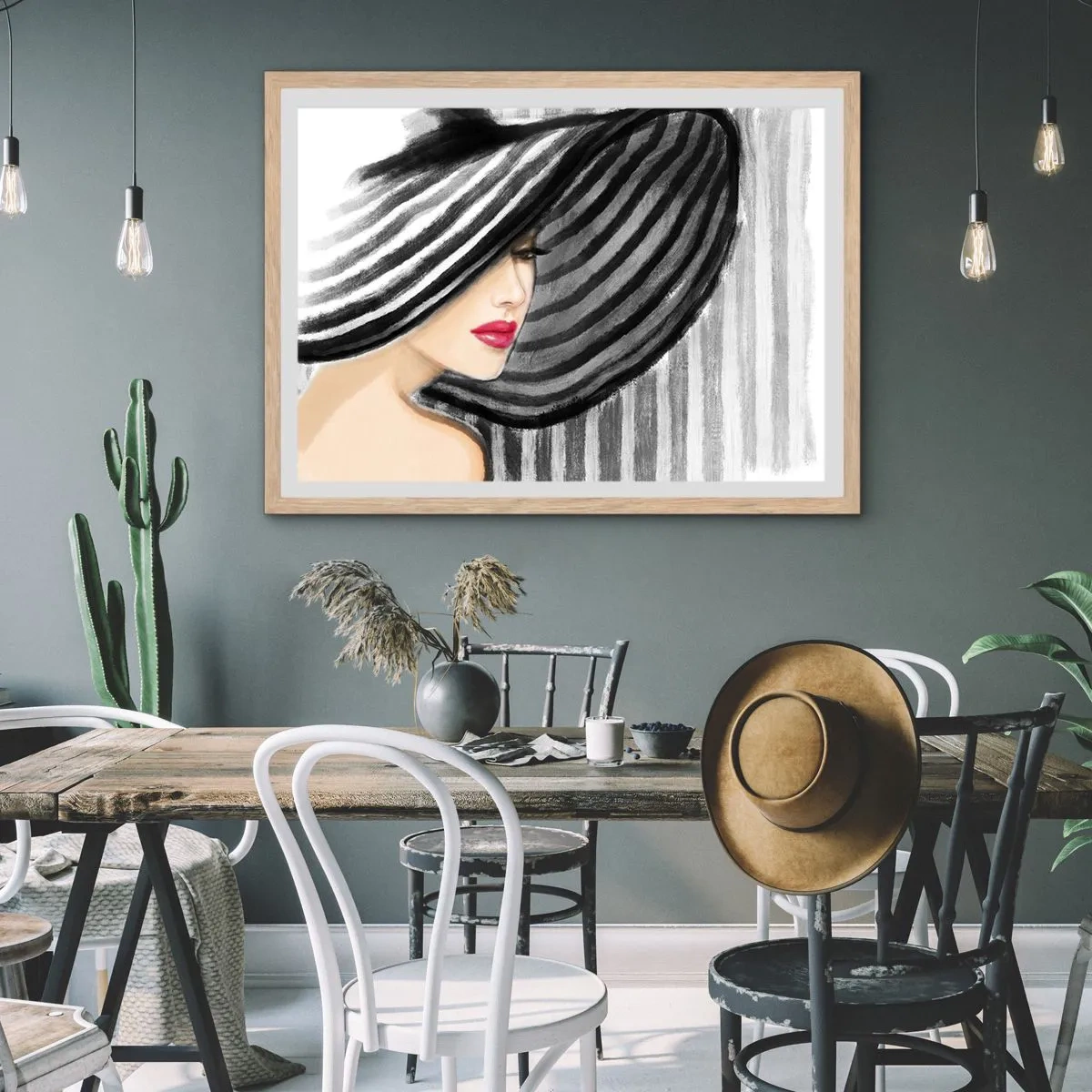 Een poster in een licht eiken lijst - Waar moet je zoeken? - 40x30 cm