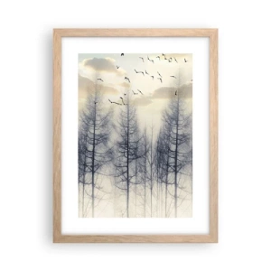 Een poster in een licht eiken lijst - Bosgeesten - 30x40 cm