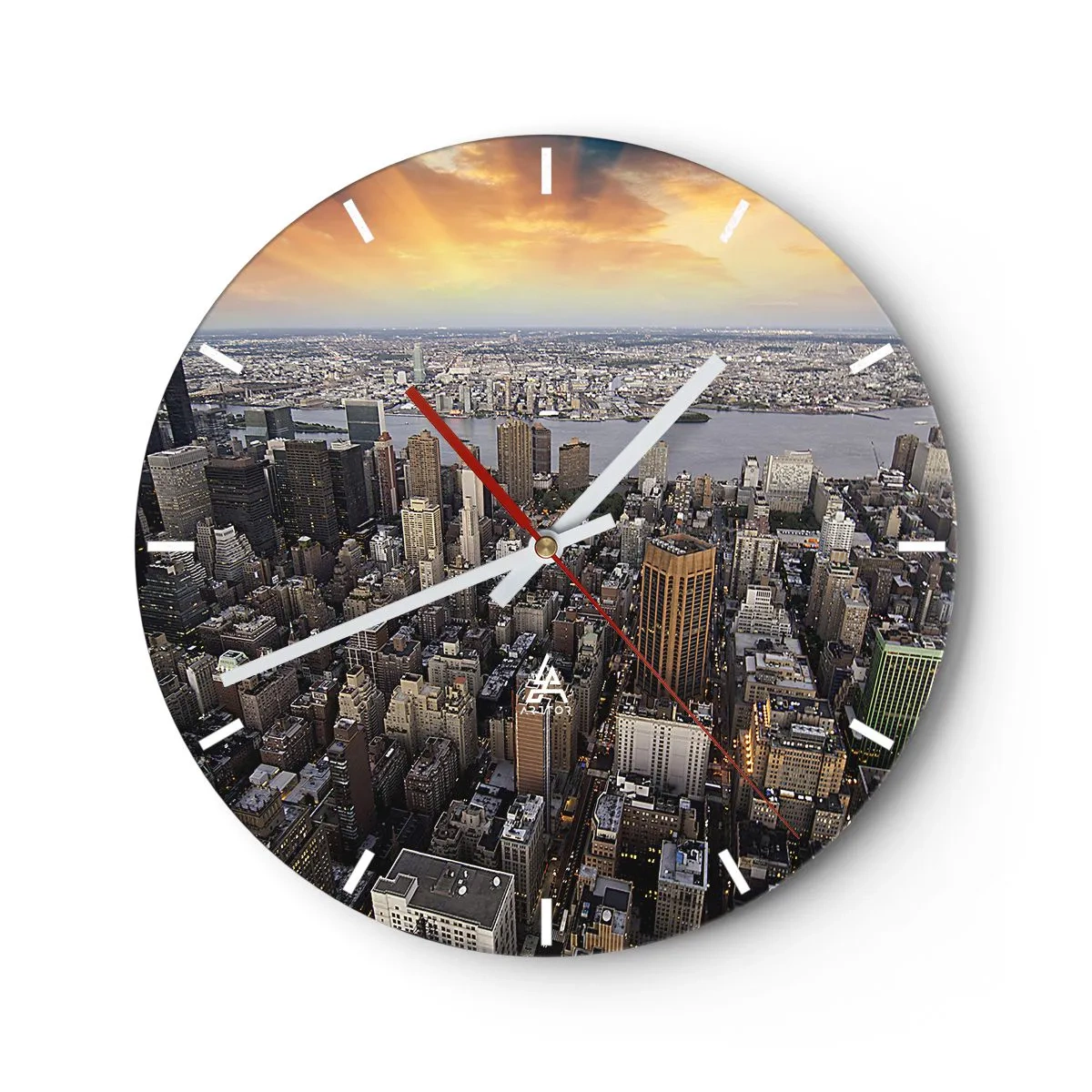 Wandklok - Klok - Het kloppend hart van onze tijd - 40x40 cm