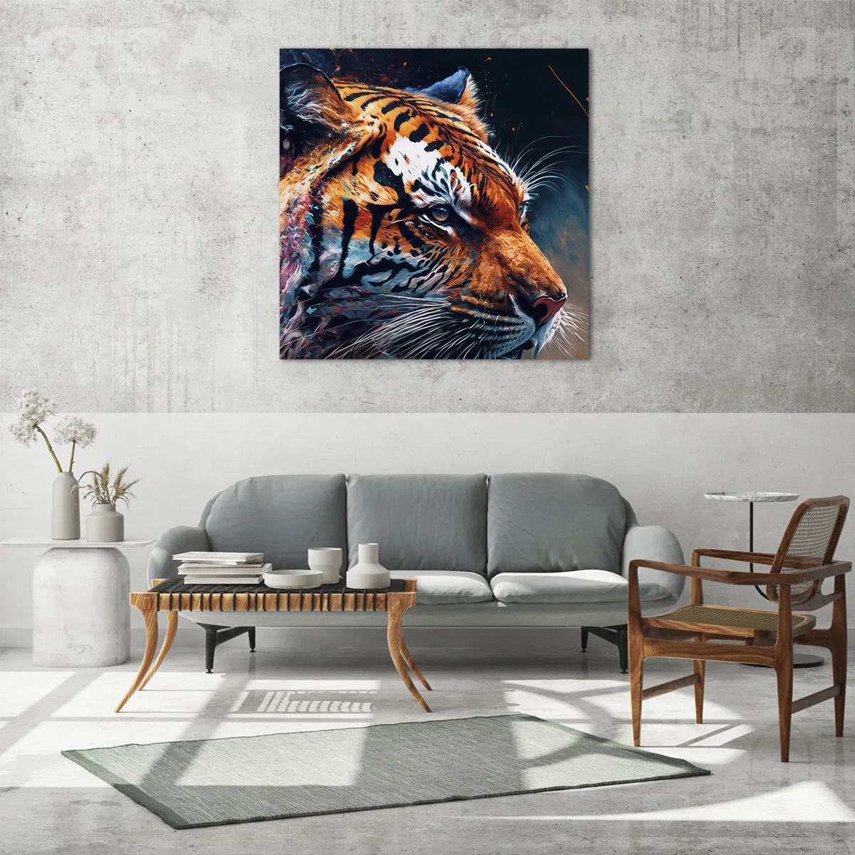 Schilderen op glas - Wilde schoonheid - 40x40 cm