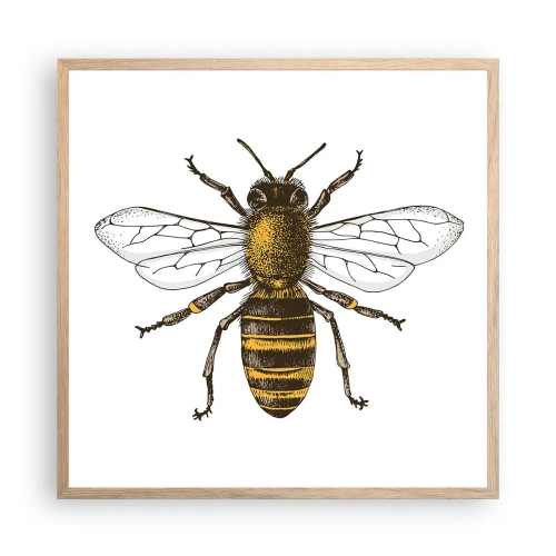 Een poster in een licht eiken lijst - Mooi en goed - 60x60 cm