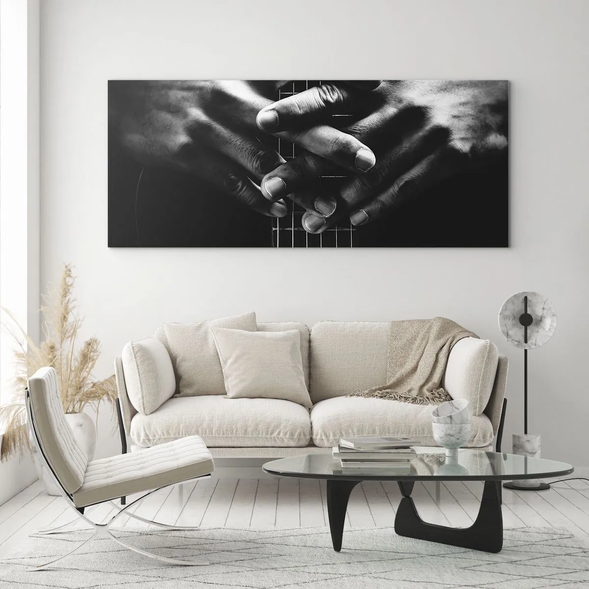 Schilderen op glas - Gebed van de kunstenaar - 120x50 cm