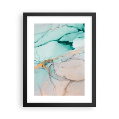 Poster in een zwarte lijst - Een dans van vormen en kleuren - 30x40 cm