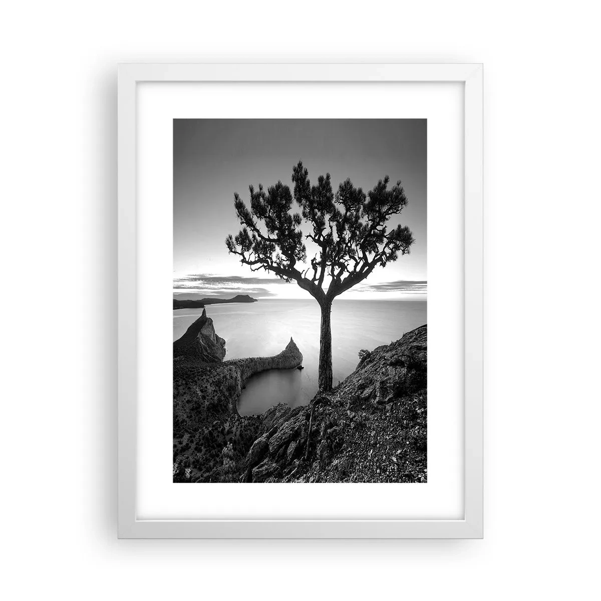 Poster in een witte lijst - Stilte aan de horizon - 30x40 cm