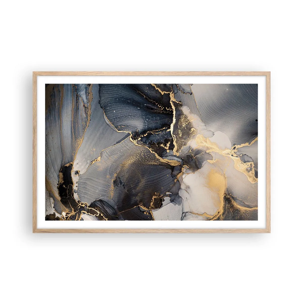 Een poster in een licht eiken lijst - Stenen leven - 91x61 cm