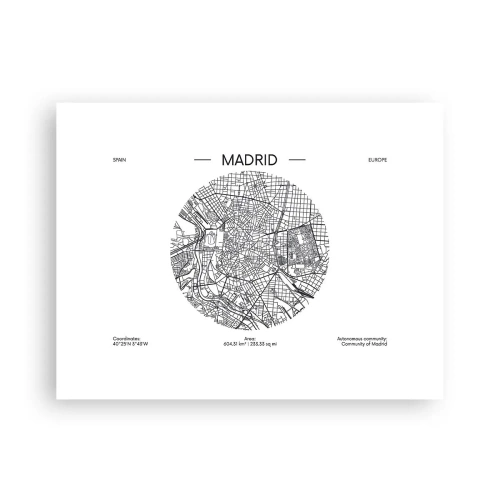 Poster - Anatomie van Madrid - 40x30 cm