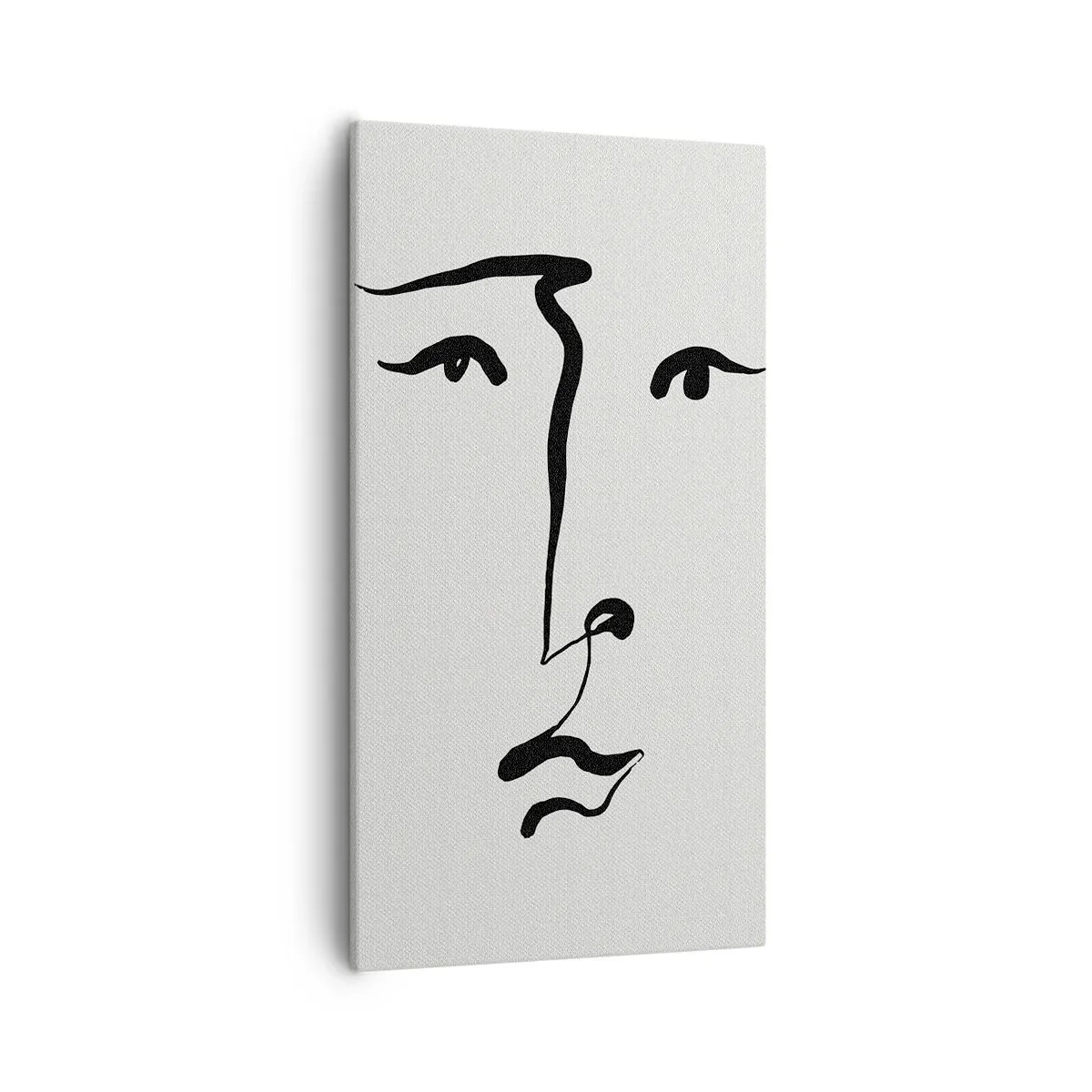 Schilderen op canvas - Portret met één lijn - 55x100 cm