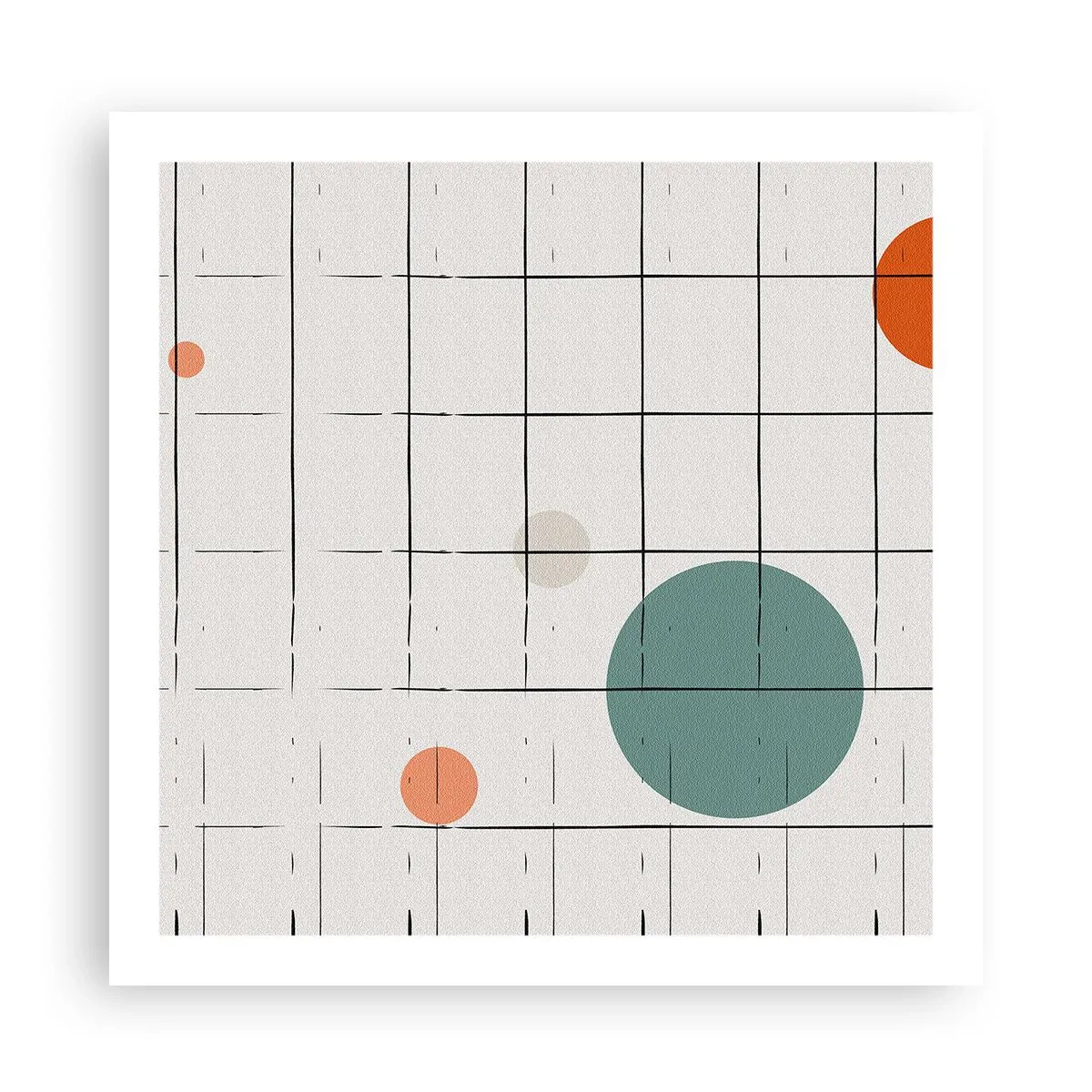 Poster - Gevangen. Wij of zij? - 60x60 cm