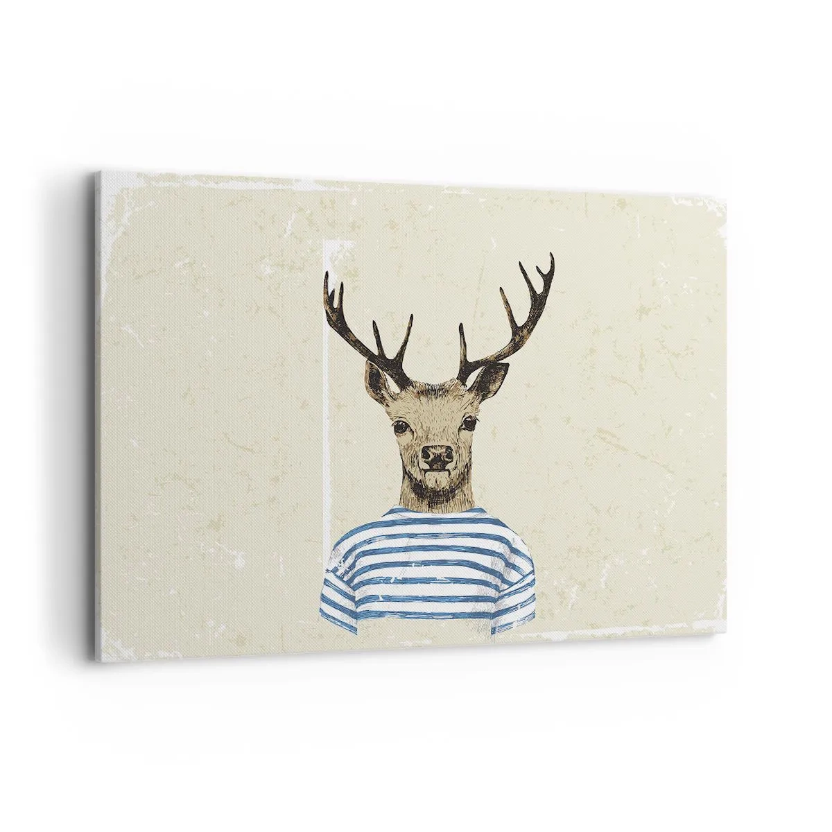 Schilderen op canvas - Omdat ik van gestreepte t-shirts hou! - 120x80 cm