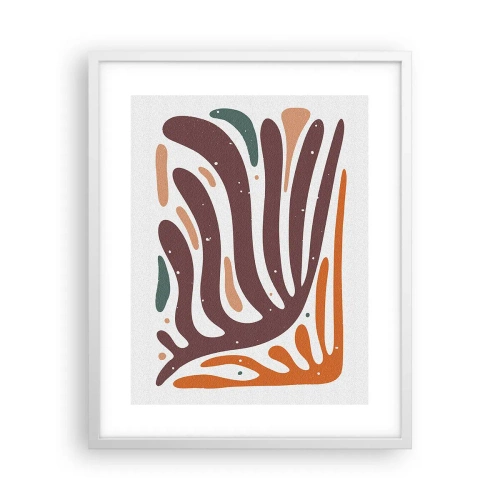 Poster in een witte lijst - Stralende organische compositie - 40x50 cm