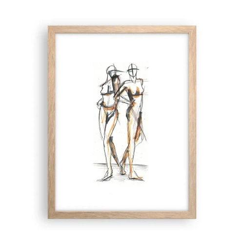 Een poster in een licht eiken lijst - Een studie van genade - 30x40 cm