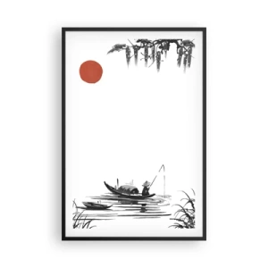 Poster in een zwarte lijst - Aziatische middag - 61x91 cm
