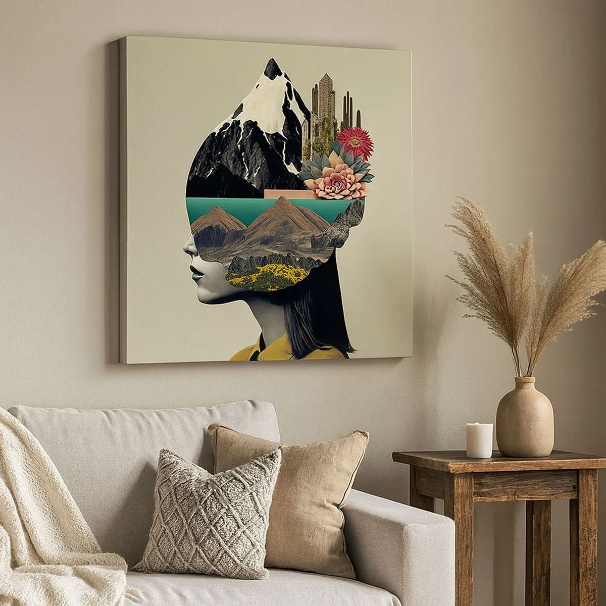 Schilderen op canvas - Vrouw – altijd een mysterie - 30x30 cm