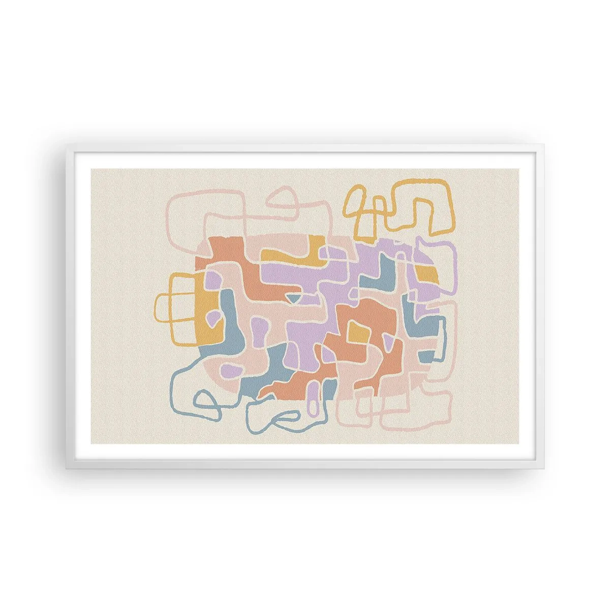 Poster in een witte lijst - Labyrint – een vreugdevol avontuur - 91x61 cm