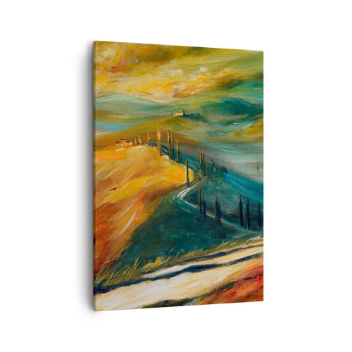 Schilderen op canvas - Toscaans landschap - 50x70 cm