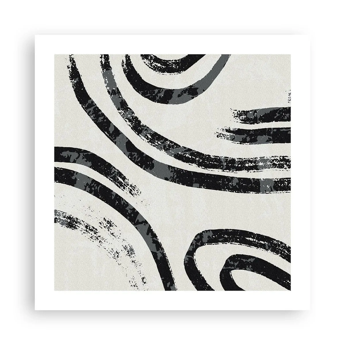 Poster - Half gestopt - 50x50 cm