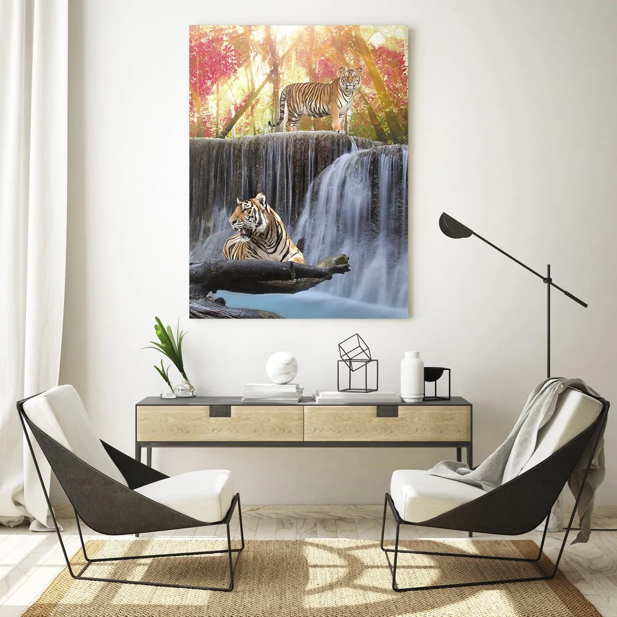 Schilderen op glas - Surrealistisch landschap - 70x100 cm