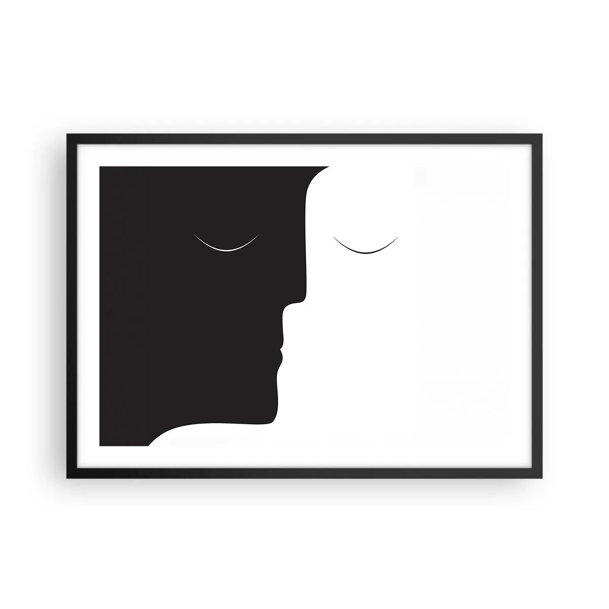 Poster in een zwarte lijst - Eenheid van tegenstellingen - 70x50 cm