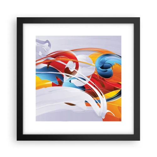 Poster in een zwarte lijst - De dans van de elementen - 30x30 cm