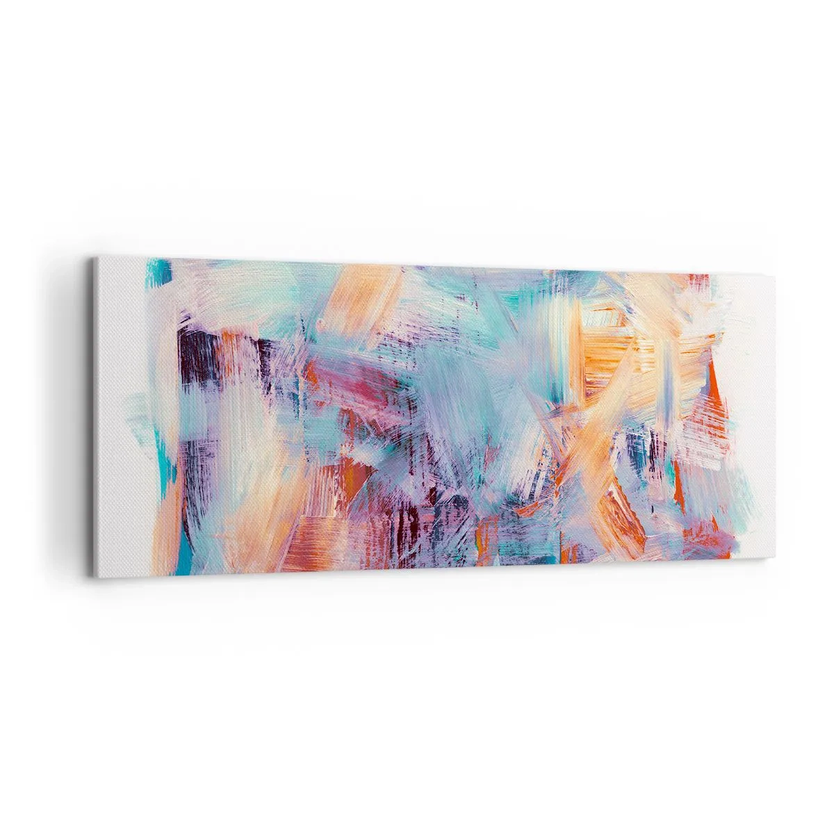 Schilderen op canvas - Een kleurrijke puinhoop - 100x40 cm