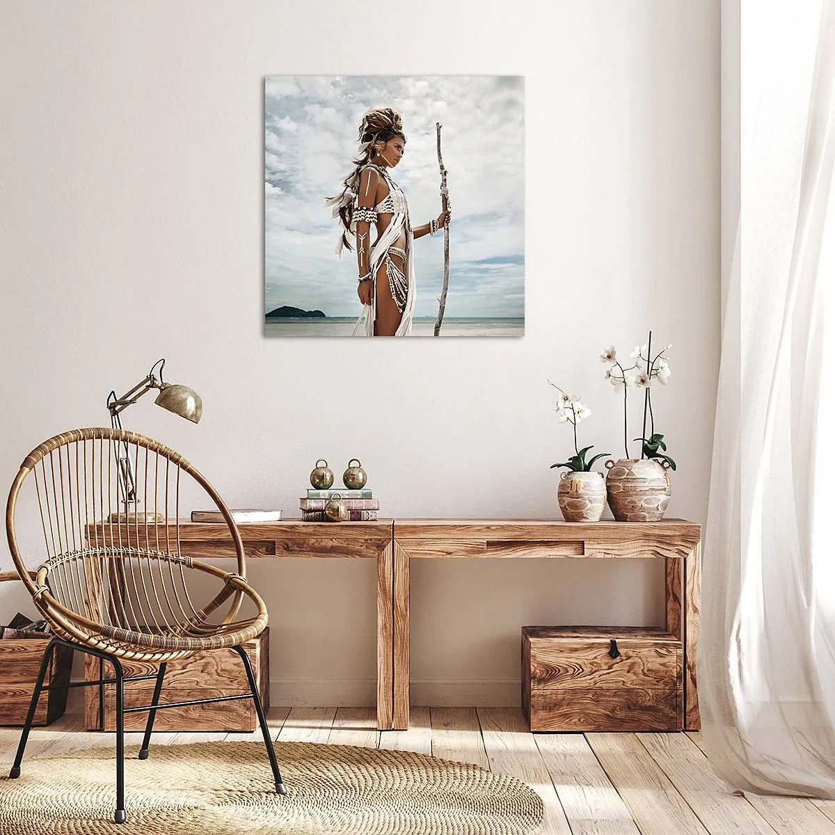 Schilderen op canvas - Koningin van de tropen - 30x30 cm